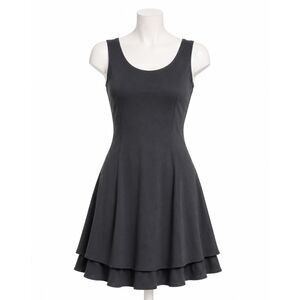 Vintage 90s Hampton Nites‎ Black Cocktail Dress Womens 8 Gothic Flounce Hem